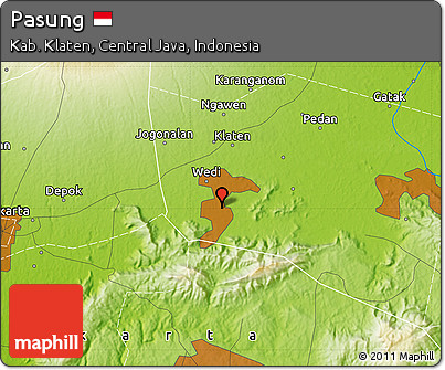 Physical Map of Pasung