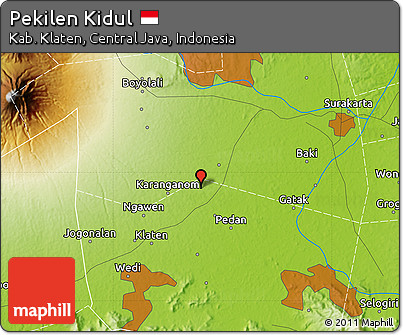 Physical Map of Pekilen Kidul