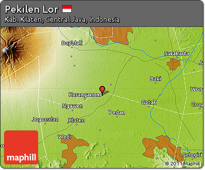 Physical Map of Pekilen Lor