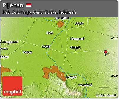 Physical Map of Pijenan
