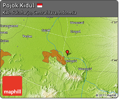 Physical Map of Pojok Kidul