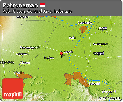 Physical Map of Potronaman