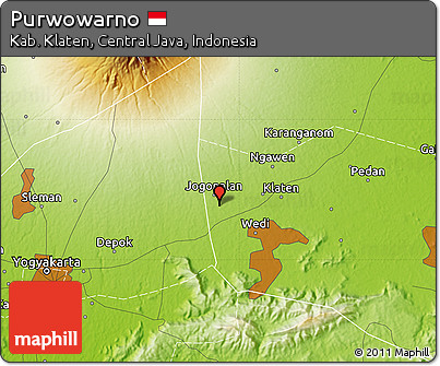 Physical Map of Purwowarno
