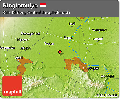 Physical Map of Ringinmulyo