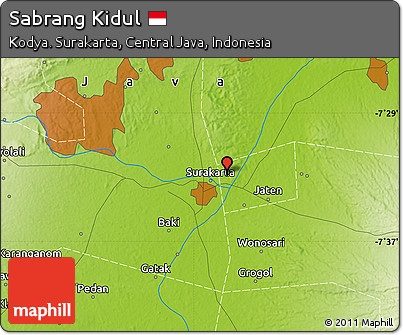 Physical Map of Sabrang Kidul