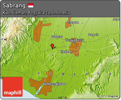 Physical Map of Sabrang