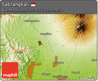 Physical Map of Sabrangkali