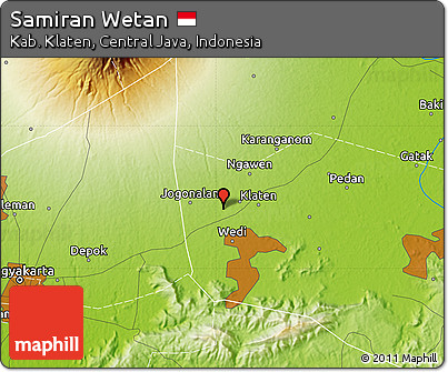 Physical Map of Samiran Wetan