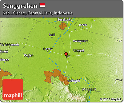 Physical Map of Sanggrahan