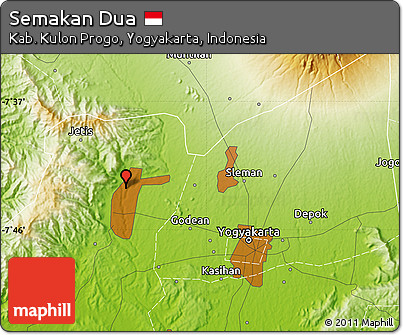 Physical Map of Semakan Dua