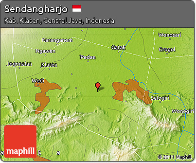 Physical Map of Sendangharjo