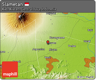 Physical Map of Slametan