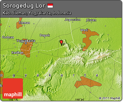 Physical Map of Sorogedug Lor