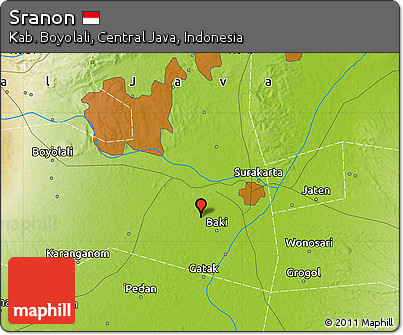 Physical Map of Sranon