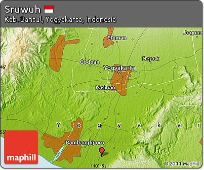 Physical Map of Sruwuh
