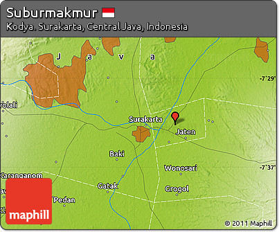 Physical Map of Suburmakmur