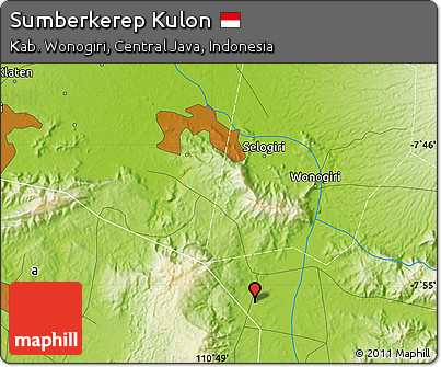 Physical Map of Sumberkerep Kulon