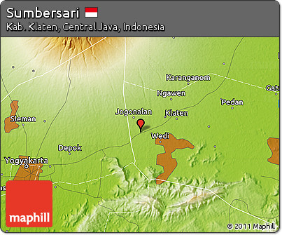 Physical Map of Sumbersari