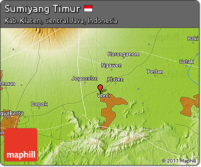 Physical Map of Sumiyang Timur