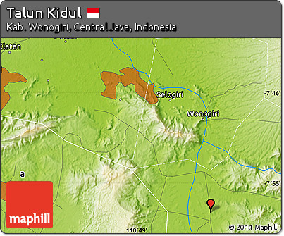 Physical Map of Talun Kidul