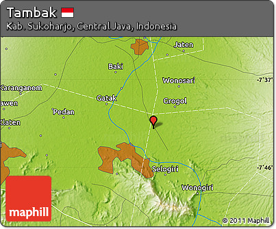 Physical Map of Tambak