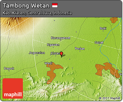 Physical Map of Tambong Wetan