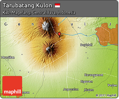 Physical Map of Tarubatang Kulon