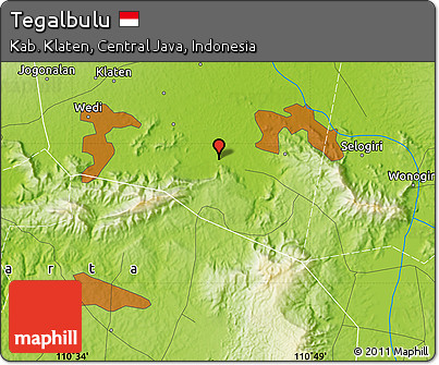 Physical Map of Tegalbulu
