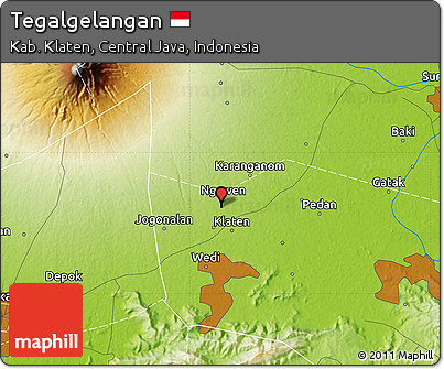Physical Map of Tegalgelangan
