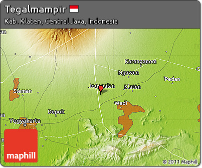 Physical Map of Tegalmampir
