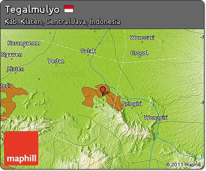 Physical Map of Tegalmulyo