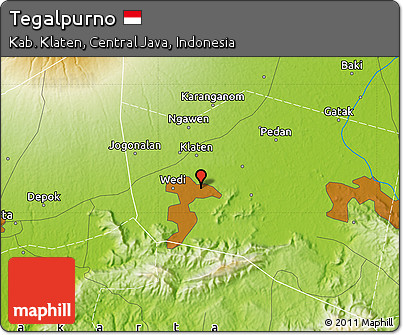 Physical Map of Tegalpurno