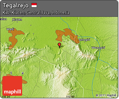 Physical Map of Tegalrejo