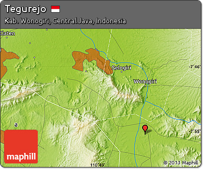 Physical Map of Tegurejo