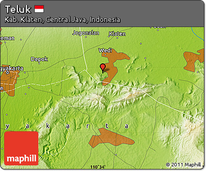 Physical Map of Teluk