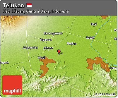 Physical Map of Telukan