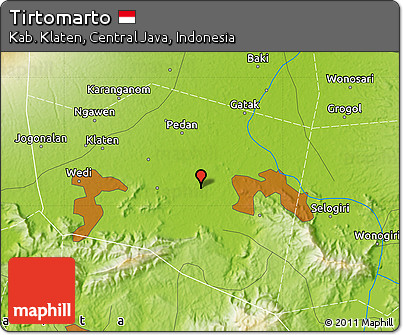 Physical Map of Tirtomarto