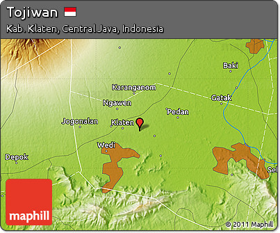 Physical Map of Tojiwan