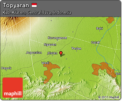 Physical Map of Topyaran