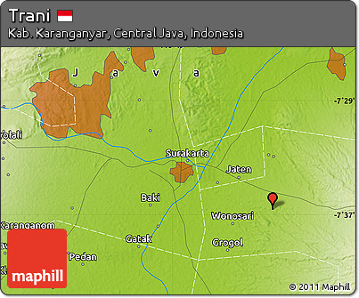 Physical Map of Trani