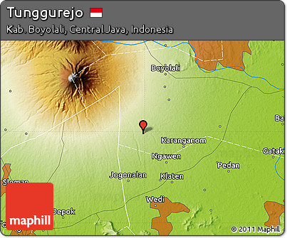 Physical Map of Tunggurejo