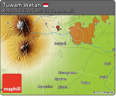 Physical Map of Tuwam Wetan
