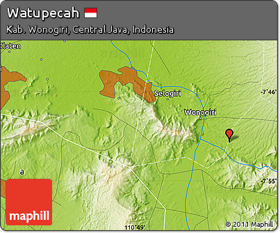 Physical Map of Watupecah