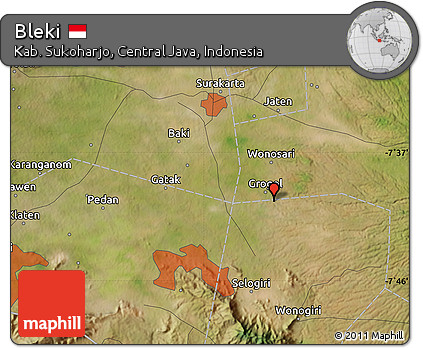 Satellite Map of Bleki