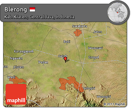 Satellite Map of Blerong