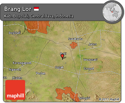 Satellite Map of Brang Lor