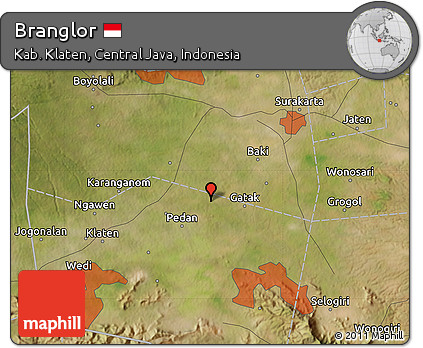 Satellite Map of Branglor