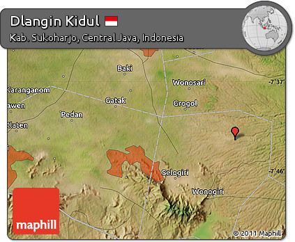 Satellite Map of Dlangin Kidul