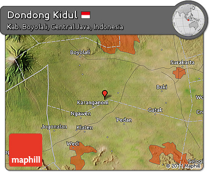 Satellite Map of Dondong Kidul