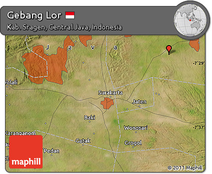 Satellite Map of Gebang Lor